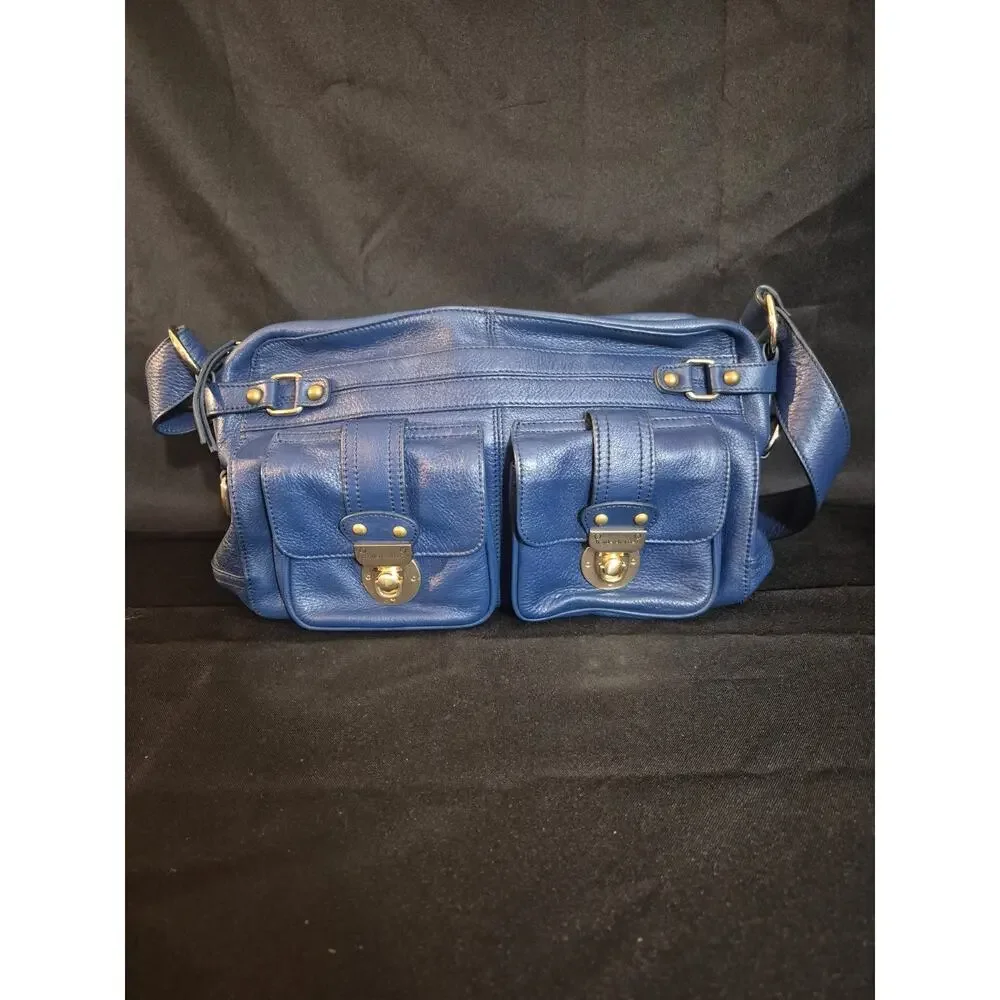Hayden Harnett Leather Purse Blue Shoulder Bag, Handbag , Made In Brooklyn NY